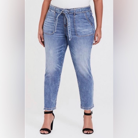 NWT Torrid Straight Vintage Stretch Mid-Rise Utility Pocket Jean Size 18s - Picture 4 of 12